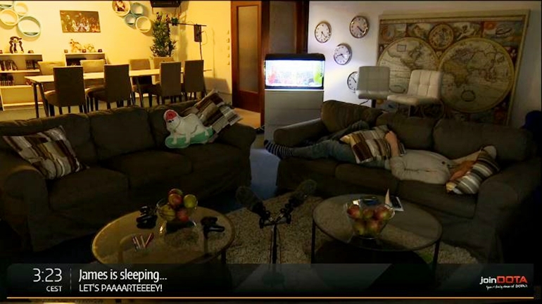 TI5 James sleeping