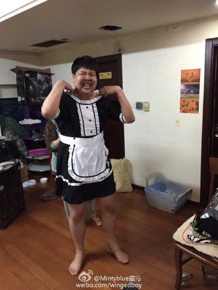 ChuaN (IG) showing off his maid costume
