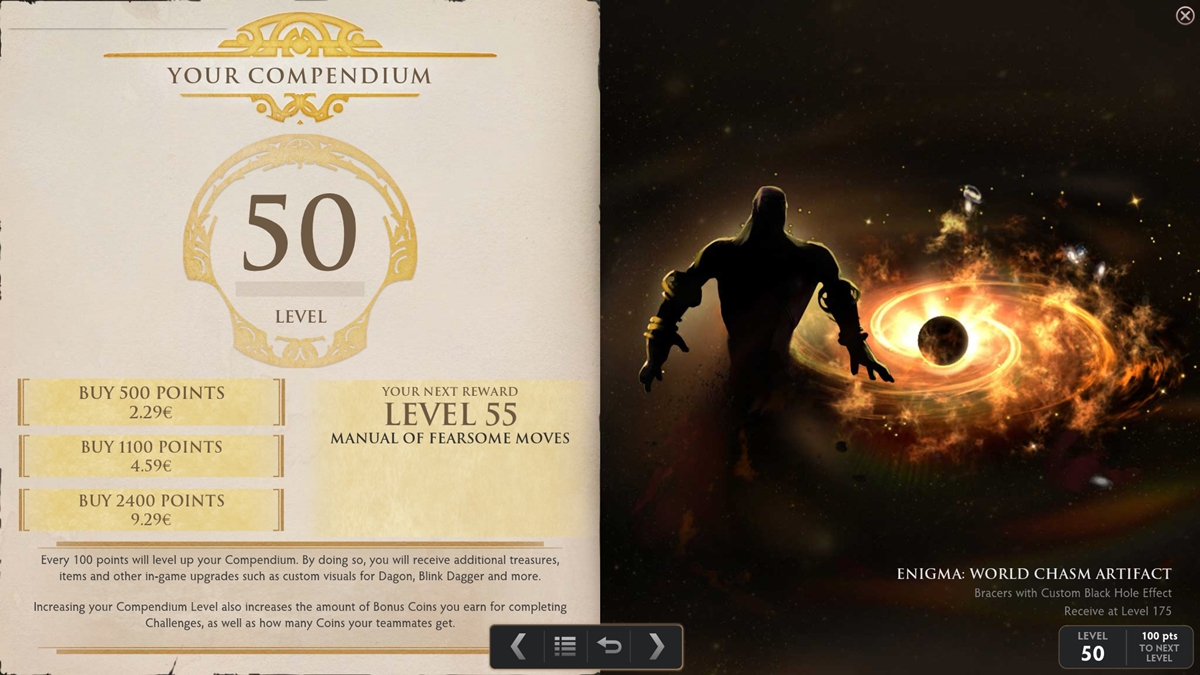 TI5 compendium level 50