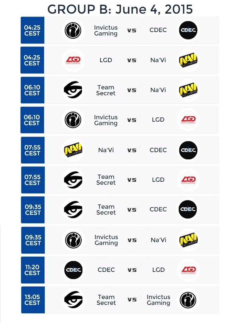 MarsTV Dota 2 League schedule day 2 group B