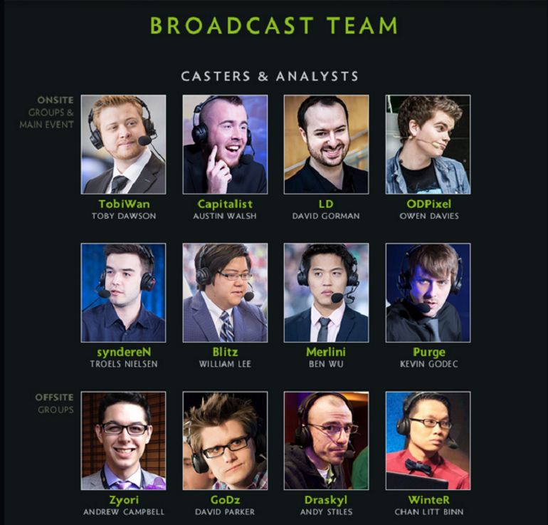 Dota 2 Frankfurt Major broadcast team