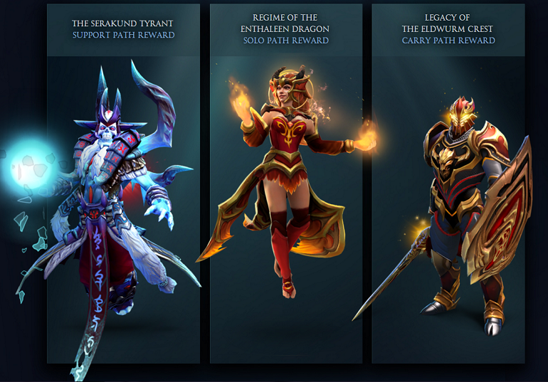 Dota 2 Winter 2016 Battle Pass path rewards