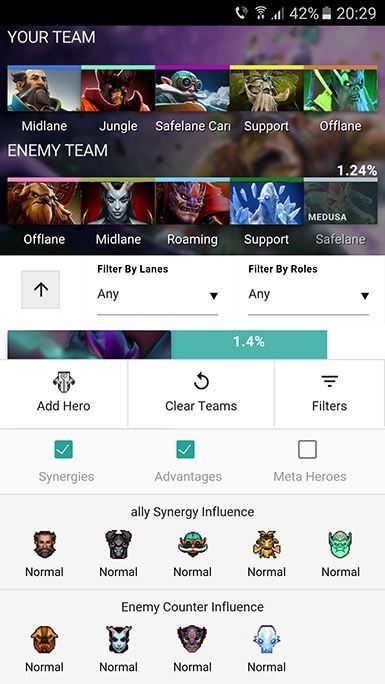 BecomeTheGamer Dota 2 drafting assistant mobile app